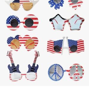 Patriotic Themed Novelty Sunglasses Set